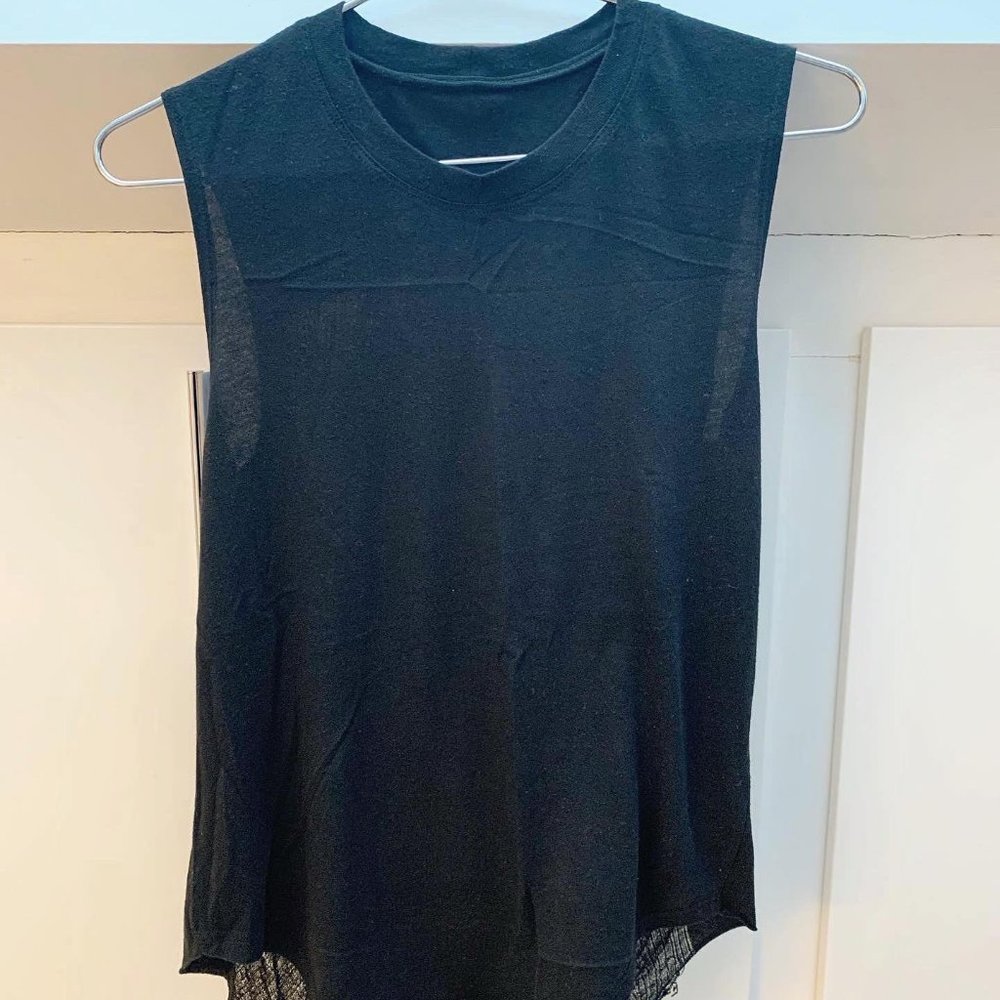 Raquel Allegra Shred Muscle tee sz 0 / black
